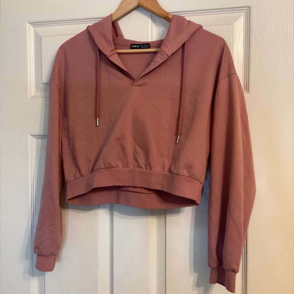 Cropped Pink Hoodie